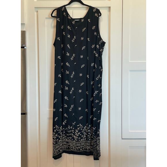 Blair black and taupe floral dress with taupe  2XL PT - Picture 5 of 14